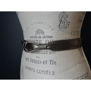 Vintage Morris Moskowitz Shiny Bronze Leather Waist Belt Size Medium